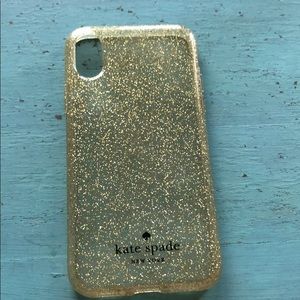 Kate spade gold glitter iPhone X phone case